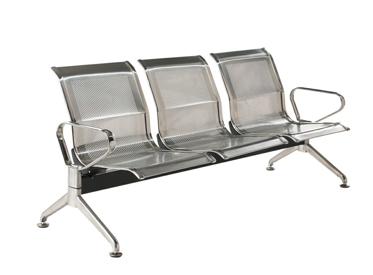 Stainless steel deals 3 seater chair