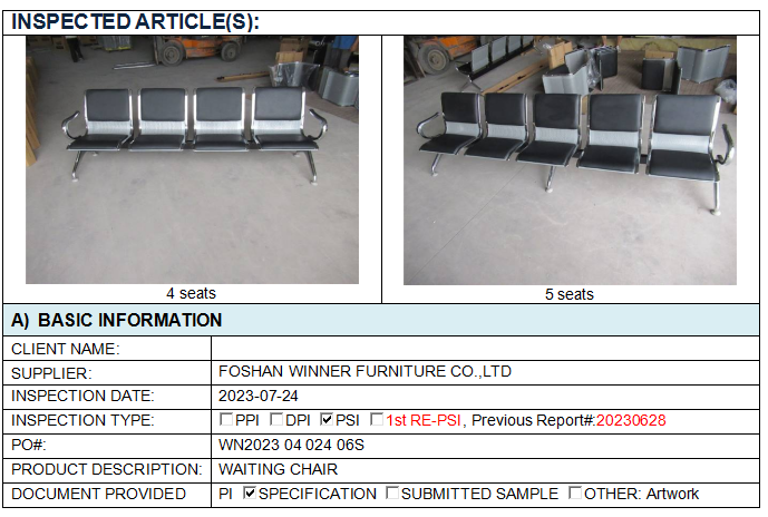 A Waiting Chair Case Sharing-For Brazil Market