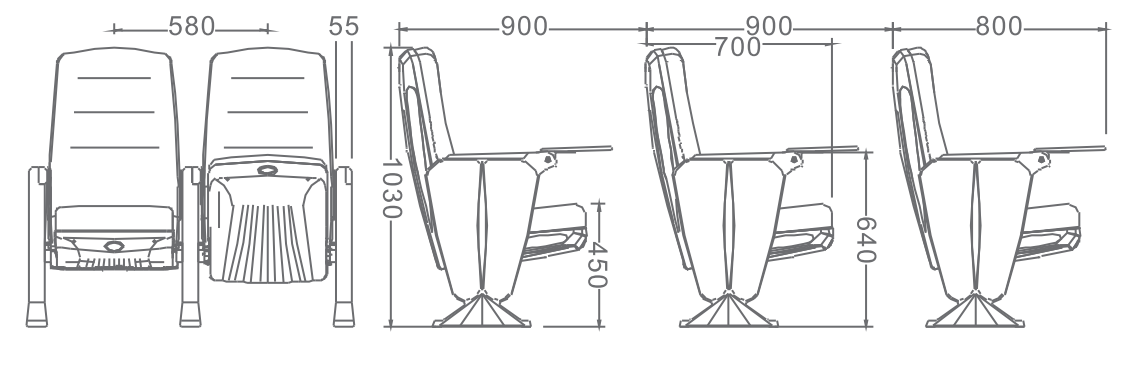 Theatre lecture foldable church auditorium hall chair plastic reception theatre hall arm chair auditorium seating