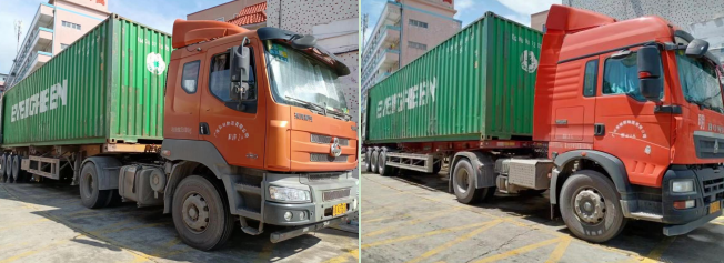 Trucks Arrival at the Factory