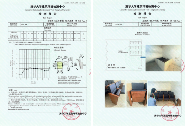 Sound Asorption Test Report Of Chair Samples -Nobody