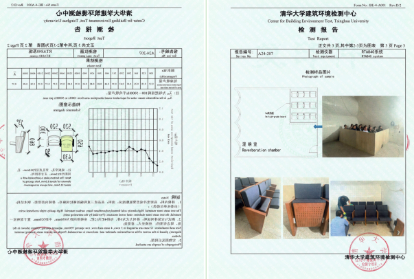 Sound Asorption Test Report Of Chair Samples-With People