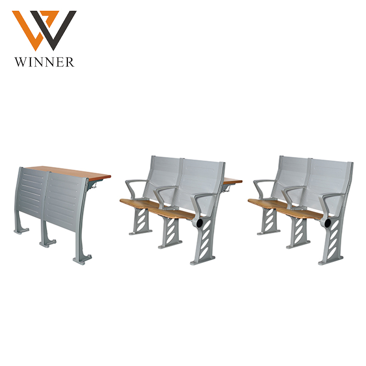 metal combined classroom School ladder Chair steel Backrest nursery secondary student college folding desk