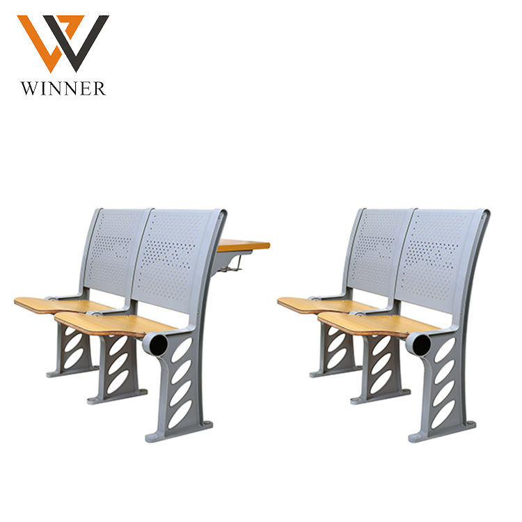 Ladder Lecture Hall chairs metal secondary school student college folding desk without armrest