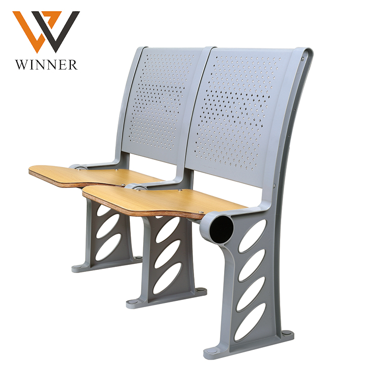 Ladder Lecture Hall chairs metal secondary school student college folding desk without armrest