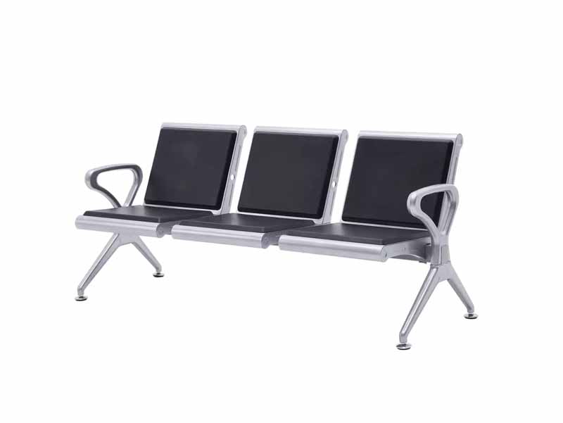 Durable PU Cushion Airport Waiting Room Airport waiting chair Gang seating Three in one chairs W9801P-4