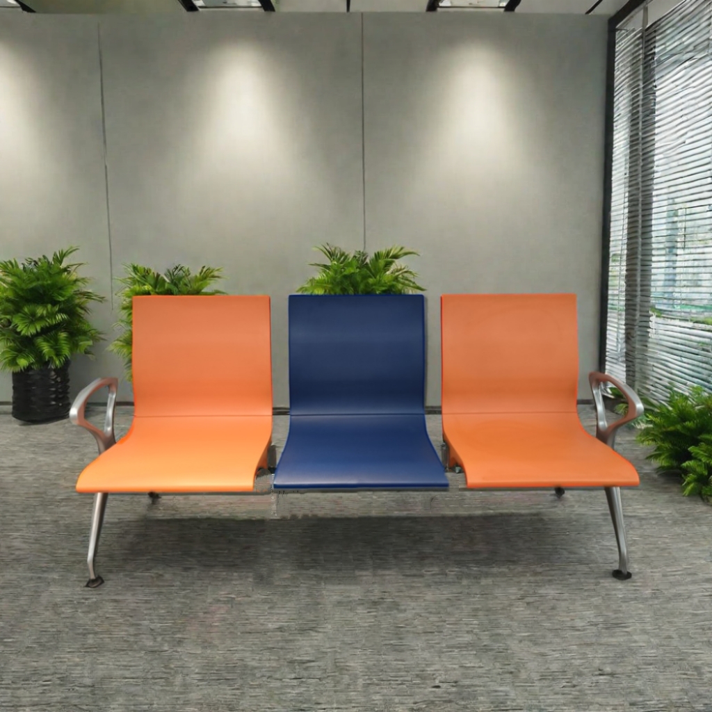 3 seater PU Padding Airport Waiting Area Chair Bench Seat hospital waiting chairs for sale