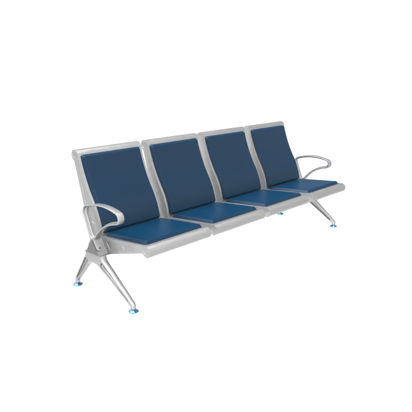 Airport Waiting Room Chairs Hospital Reception Area 4 Seater Public Bench PU Seating